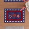 Patriotic Placemats Set of 4 - Red White and Blue Stars Table Mats for 4th of July, Memorial Day & Independence Day Decorations - 12x18 Inch Washable American Flag Themed Decor
